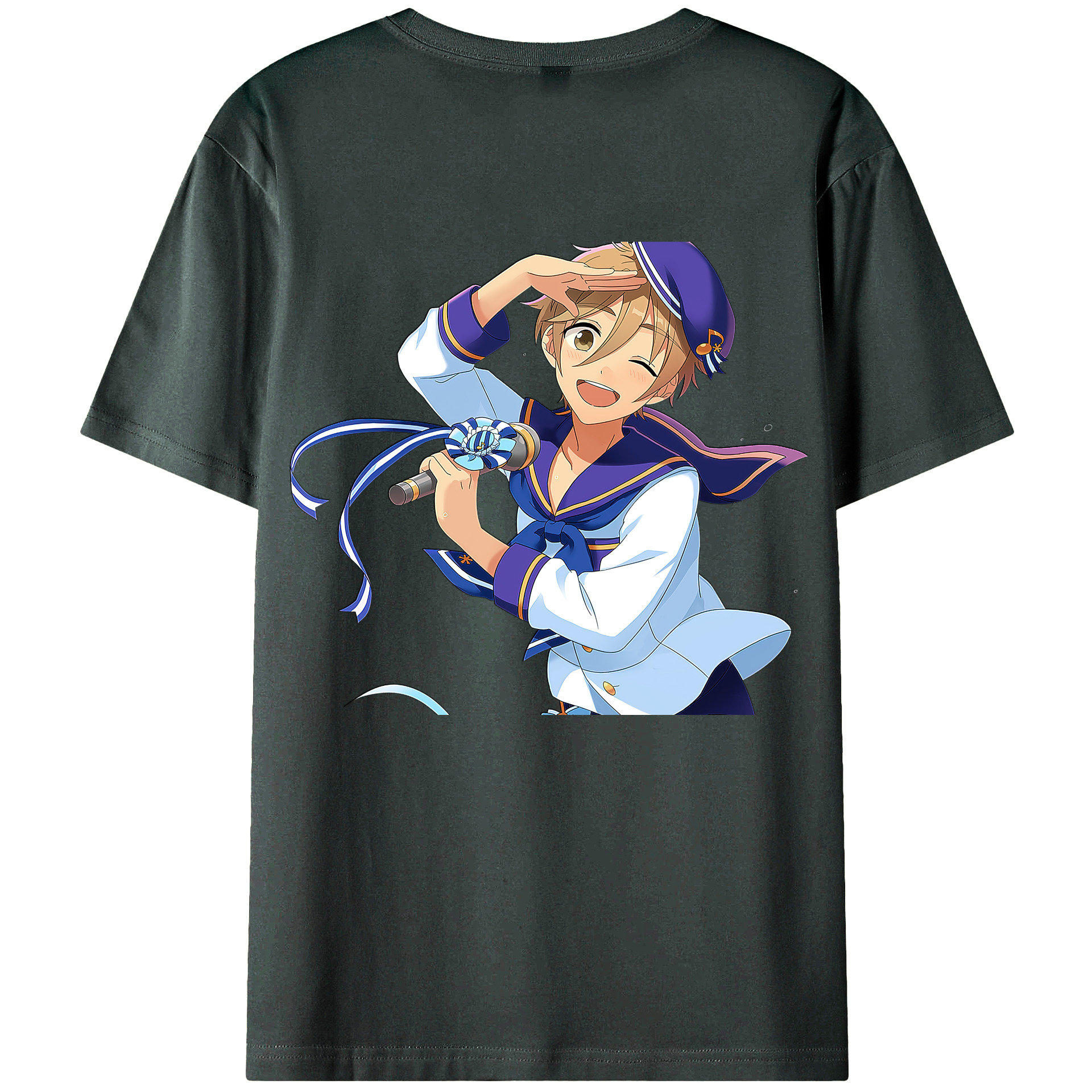 （画像用） あんさんぶるスターズ! Ensemble Stars 綿100％ メンズ半袖Tシャツ（バックプリント） 通気性